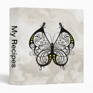 Classeur Papillons en dentelle noire 5