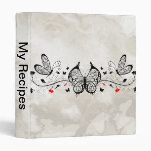 Classeur Papillons en dentelle noire 7