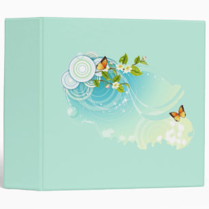 Classeur Papillons et fleurs