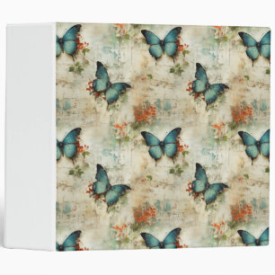 Classeur Papillons et fleurs Vintages colorés (12)