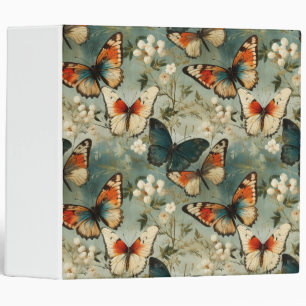 Classeur Papillons et fleurs Vintages colorés (5)