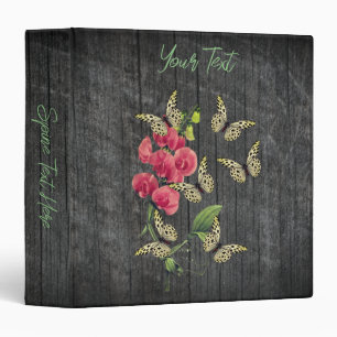 Classeur Papillons Et Pois Doux Barnboard Personnalisé