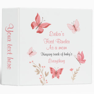 Classeur Papillons floraux roses mignons Gardez le fil du b