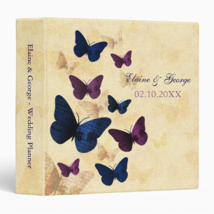Classeur Papillons rustiques Wedding planner de prune de ma