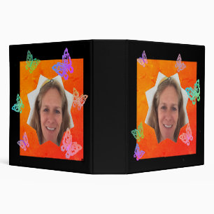 Classeur Papillons sur 1974 Orange sur Black Small Sun Fram