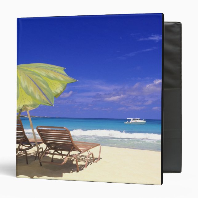 Classeur Parapluie de plage, Abaco, Bahamas (Devant/Intérieur)
