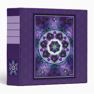 Classeur Parapluie violet & coeurs .7