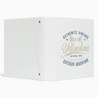 Classeur Parc national vintage Yellowstone Vie sauvage Outd