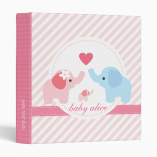 Classeur Parents et bébé d'éléphant