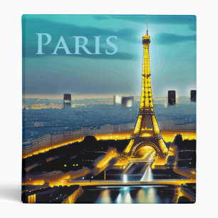 Classeur Paris sous un ciel bleu turquoise