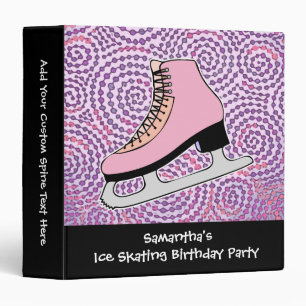 Classeur Partie de patinage de glace, patin rose
