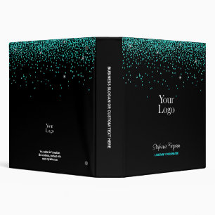 Classeur Parties scintillant Aqua Turquoise sur Arrière - p