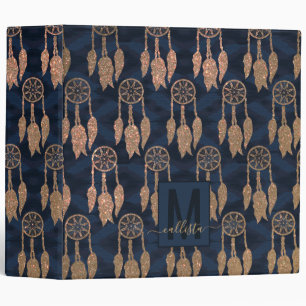 Classeur Parties scintillant bleue de la Marine or Ikat Dre