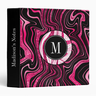 Classeur Parties scintillant en marbre blanc noir rose chau