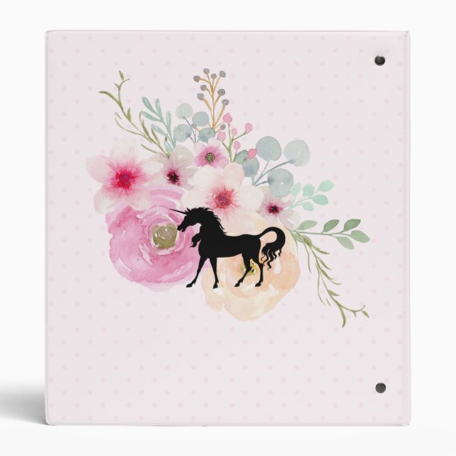 Golden Unicorn Pink scrapbook binder