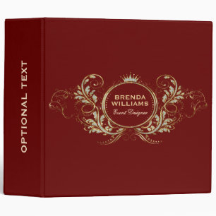 Classeur Parties scintillant Faux Rouge Et Or Fille Cadre F