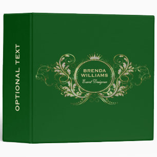 Classeur Parties scintillant Faux Vert Et Or Faux Fille Cad