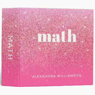 Classeur Parties scintillant Girly Sparkly Rose rose Nom de