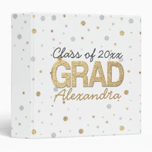 Classeur Parties scintillant Gold Foil Confetti Classement