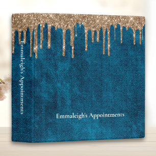Classeur Parties scintillant Gold Velvet bleu Rendez-vous