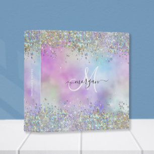 Classeur Parties scintillant holographique Rainbow Pastels 