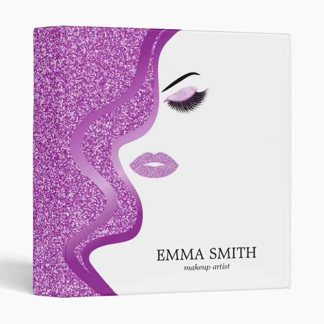 Classeur Parties scintillant maquillage (Devant/Côté)