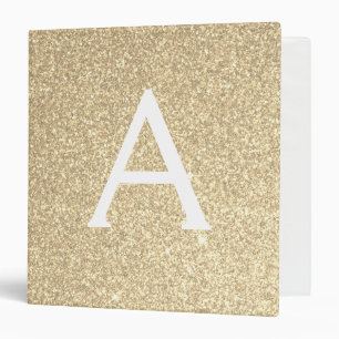 Classeur Parties scintillant Or de luxe et Monogramme étinc