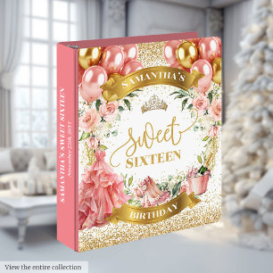 Classeur Parties scintillant or de mémoire Sweet sixteen mo