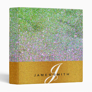 Classeur Parties scintillant personnalisée Faux Confetti bl