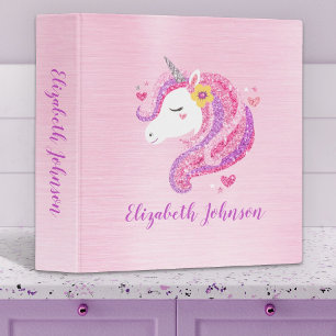 Classeur Parties scintillant rose magique personnalisée Vis