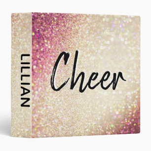 Classeur Parties scintillant rouge Faux Gold et Rose