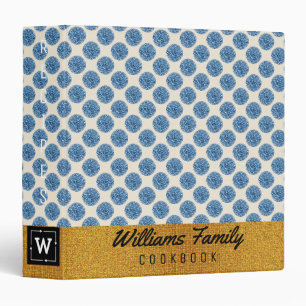 Classeur Parties scintillant vintage Recettes familiales Po