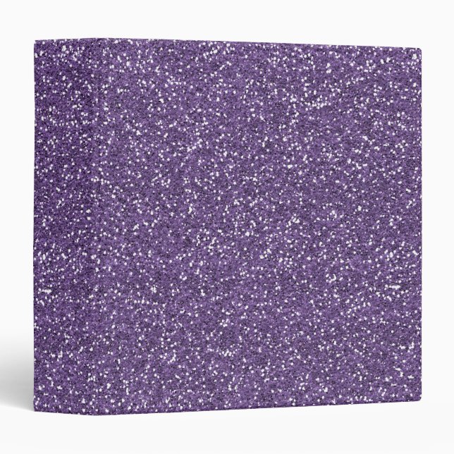 Classeur Parties scintillant violet Faux (Devant/Côté)