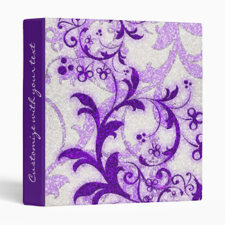 Classeur Parties scintillant violet personnalisable tourbil