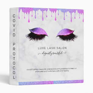 Classeur Parties scintillant violette Lash Beauté Salon Mes