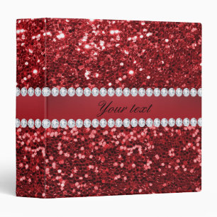 Classeur Parties scintillantes et diamants rouges de Faux