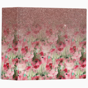 Classeur Parties scintillantes roses d'or de joli Faux sur