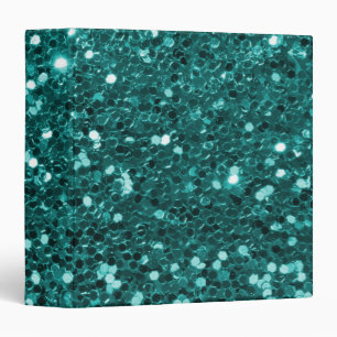 Classeur Parties scintillantes turquoises chics de Faux