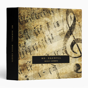 Classeur Partition de musique Vintage