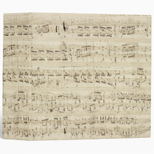Classeur Partition sur parchemin manuscrite en encre