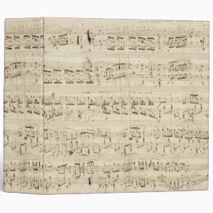 Classeur Partition sur parchemin manuscrite en encre