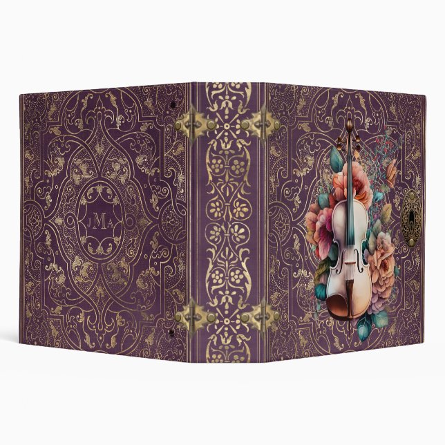 Classeur Partition violette victorienne vintage (Arrière-plan)