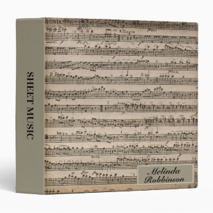 Classeur Partitions de musique anciennes personnalisées