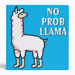 Classeur Pas de coquillage de llama cute en bleu amusant