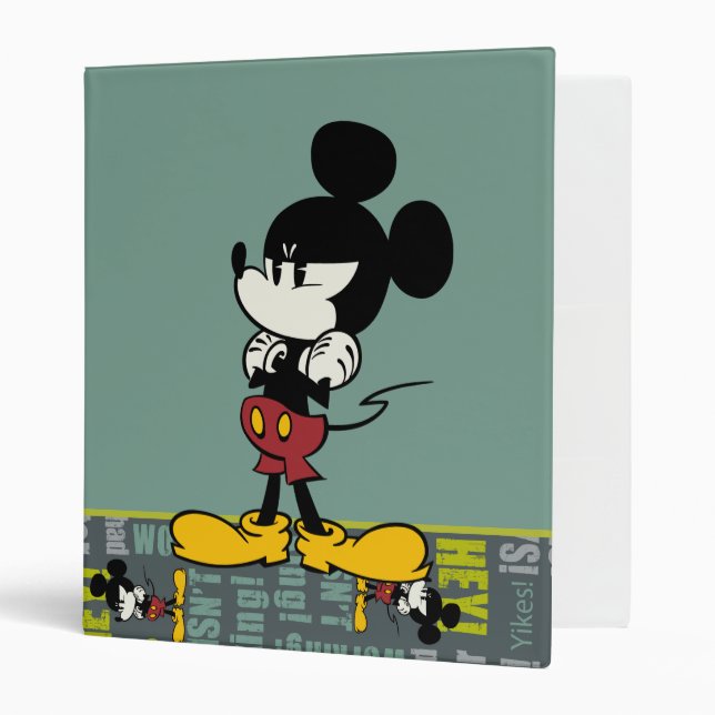 Classeur Pas de service | Mickey contrarié (Devant/intérieur)