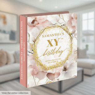Classeur Paste doux Dusty rose ivoire or Anniversaire Album