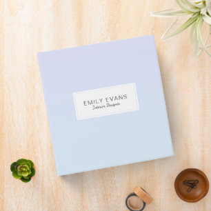 Classeur Pastel Blue Lavender Gradient Motif
