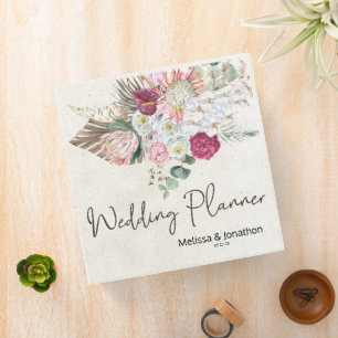 Classeur Pastel Boho Neutral Wedding planner 3 Anneaux Clas