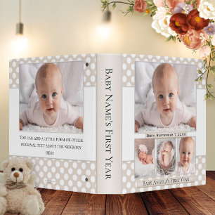 Classeur Pastel Chocolate Polka Dot Dream Baby Photo Classe