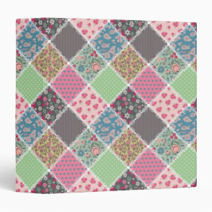 Classeur Pastel Floral Quilt Carré